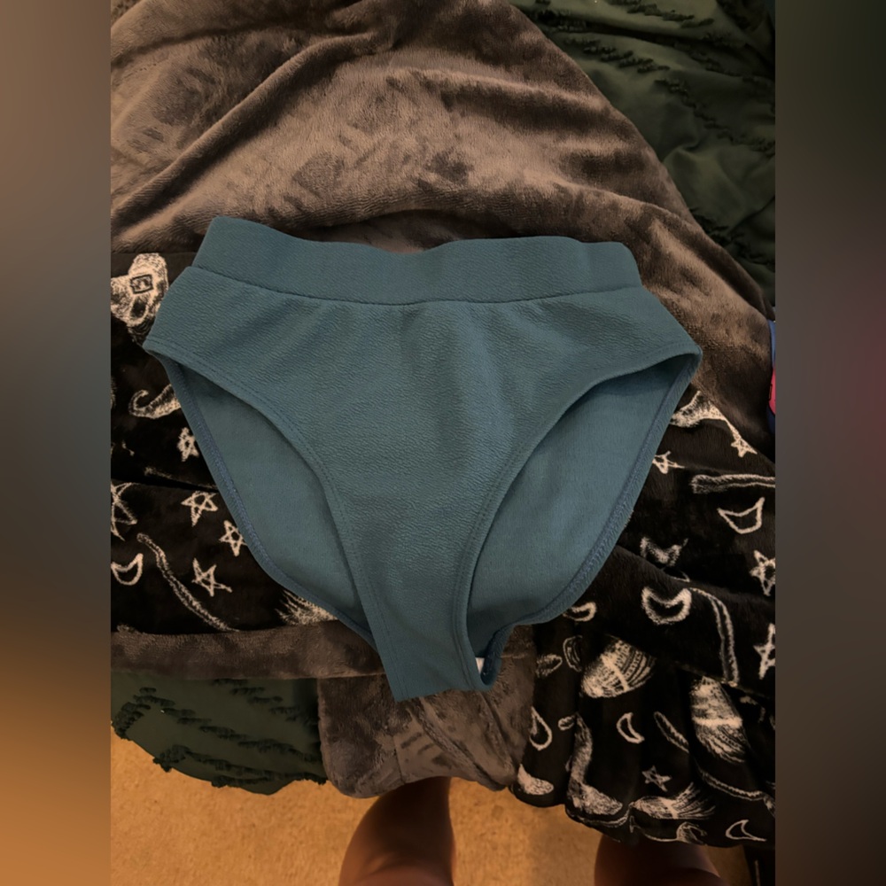 Dark blueish gray two piece swim suit
